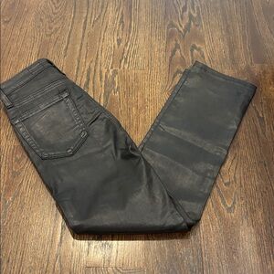 Ag Adriano Goldschmied Women’s Stylish Black Leather Jeans Size 23